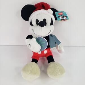 Mickey Mouse DISNEY Christmas Stuffed Plush Authentic 10 inch Holiday